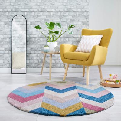 Dunelm Chroma Circle Rug MultiColoured