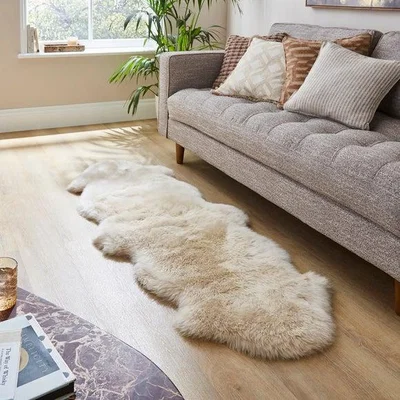 Dunelm Double Pelt Sheepskin Rug