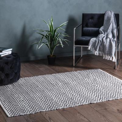 Dunelm Kishan Rug Black and white