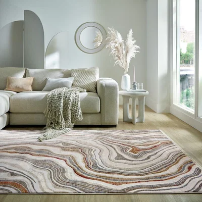 Dunelm Siena Marble Rug MultiColoured