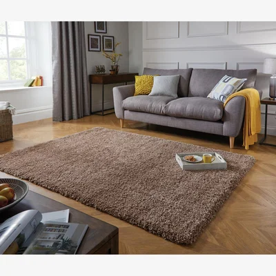 Dunelm Slumber Shaggy Rug Slumber Biscuit