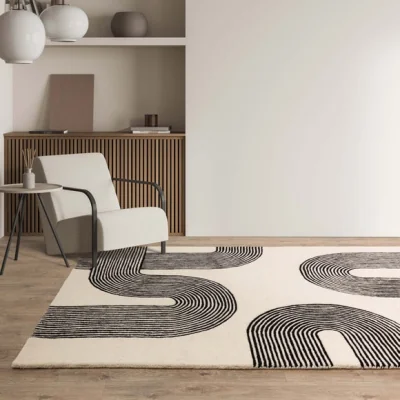 Dunelm Asiatic Matrix Arches Wool Rug