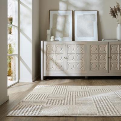 Dunelm Bobble Grid Washable Rug