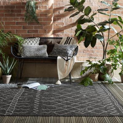 Dunelm Ziri Berber Indoor Outdoor Rug Ziri Berber Black and Grey