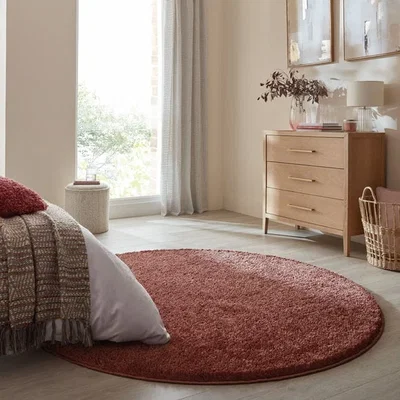 Dunelm Slumber II Supersoft Shaggy Round Rug