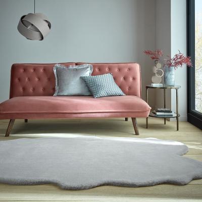 Dunelm Supersoft Faux Fur Quad Rug Supersoft Grey