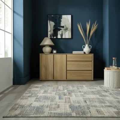 Dunelm Geo Grid Rug