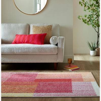 Dunelm Illusion Abstract Stripe Rug MultiColoured