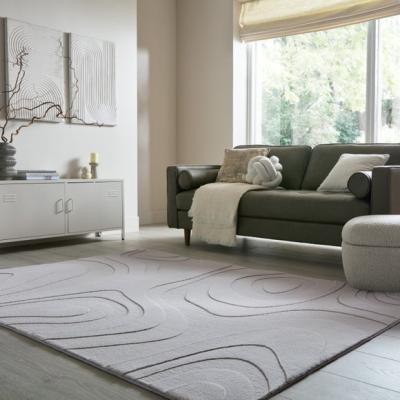 Dunelm Neve Abstract Faux Fur Wave Rug