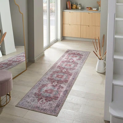 Dunelm Gabriella Washable Rug Gabriella Red