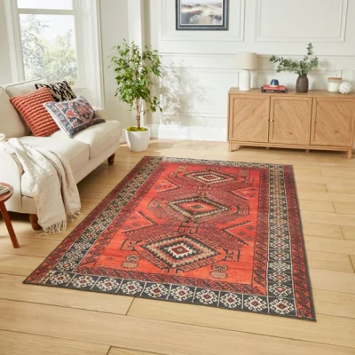 Dunelm Think Rugs Kashmar Tribal Washable Rug