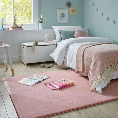 Dunelm Softie Rug Pink