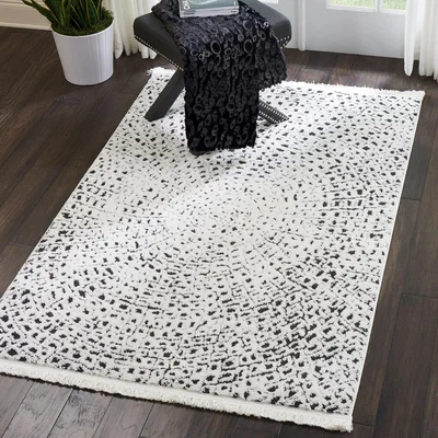 Dunelm Kamala 2 Rug White