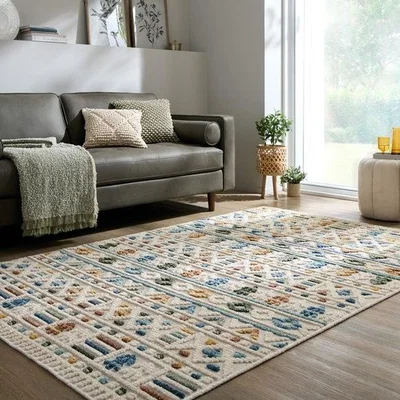 Dunelm Aiden Aztec Washable Rug