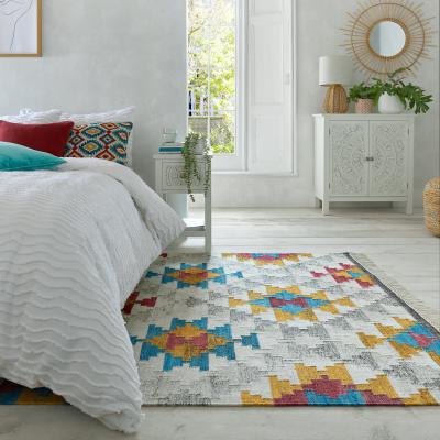 Dunelm Anaheim Wool Rug MultiColoured