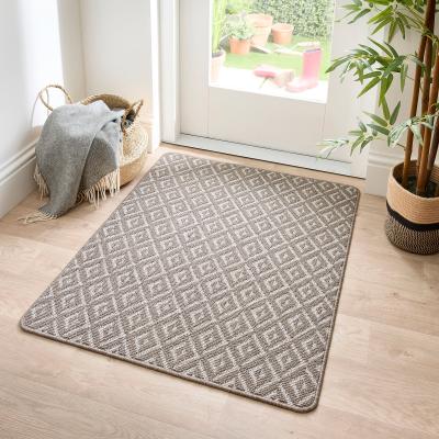 Dunelm Marvel Boucle Geometric Washable Rug Geometric Natural