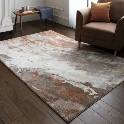 Dunelm Asiatic Mirage Blue Terracotta Rug