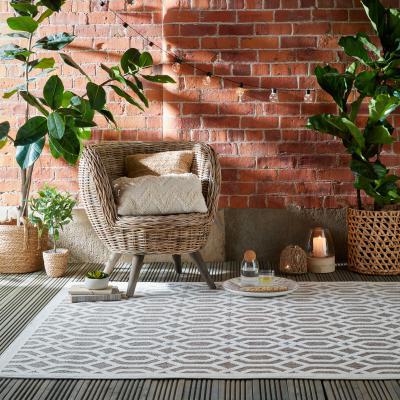Dunelm Mondo Geometric Indoor Outdoor Rug Mondo Natural