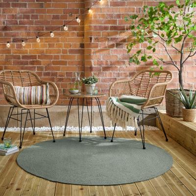 Dunelm Jute Effect Indoor Outdoor Round Rug
