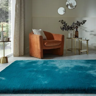 Dunelm Ivy Luxury Faux Fur Rug