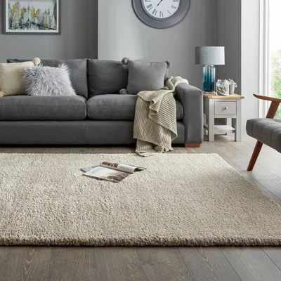 Dunelm Cosy Teddy Rug Brown