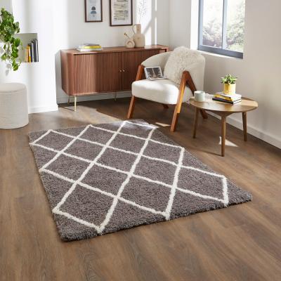 Dunelm Diamond Berber Shaggy Rug