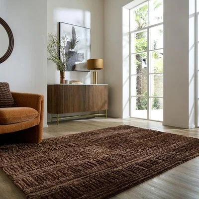 Dunelm Rune Carved Geo Shaggy Rug