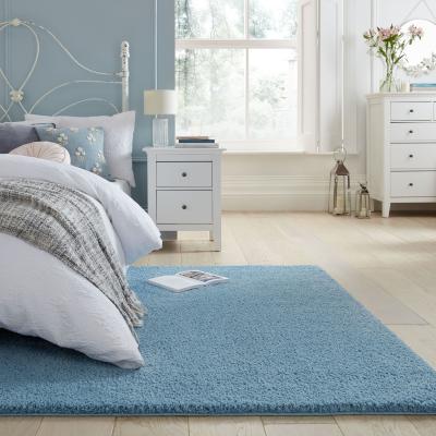 Dunelm PractiRug Snuggle Washable Rug Snuggle Ashley Blue
