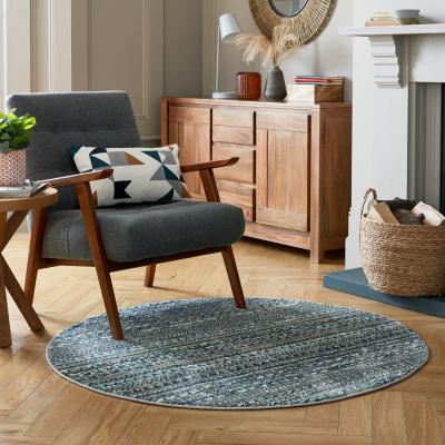 Dunelm Parker Circle Rug Parker Blue