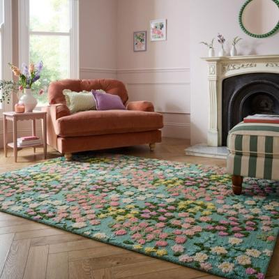Dunelm Country Garden Floral Wool Rug