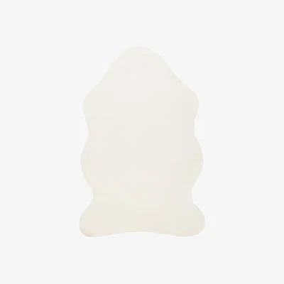 Dunelm Supersoft Single Pelt Faux Fur Rug Supersoft Cream