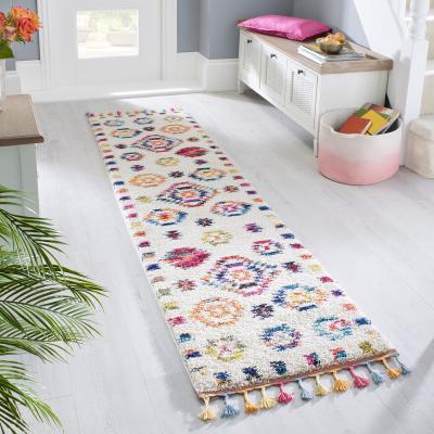 Dunelm Zumra Berber Runner Blue, Yellow and Purple
