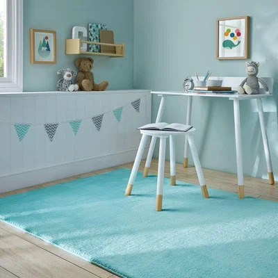 Dunelm Softie Rug Aqua