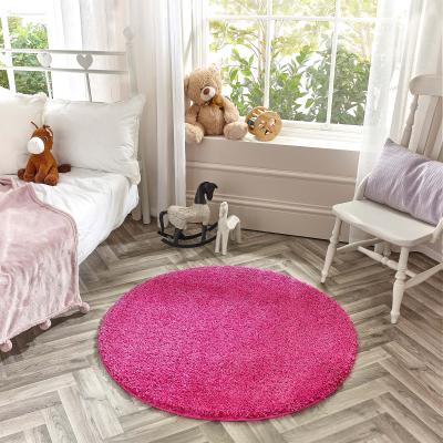 Dunelm Marvel Shaggy Washable Circle Rug Marvel Shaggy Fuchsia