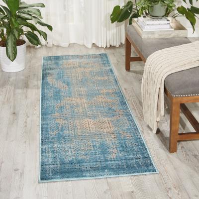 Dunelm Karma 1 Runner Blue