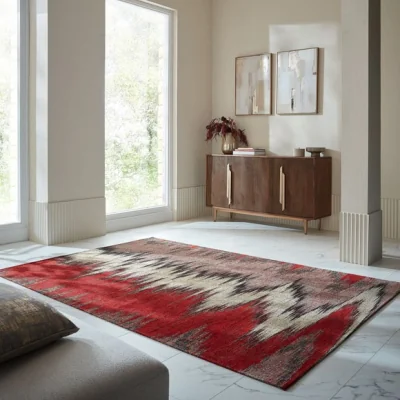 Dunelm Aristelle Zig Zag Chenille Rug
