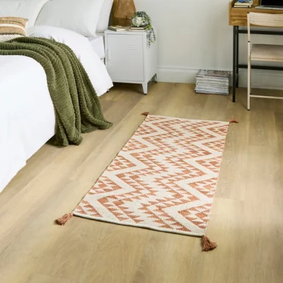 Dunelm Cotton Jaquard Orange Scatter Rug