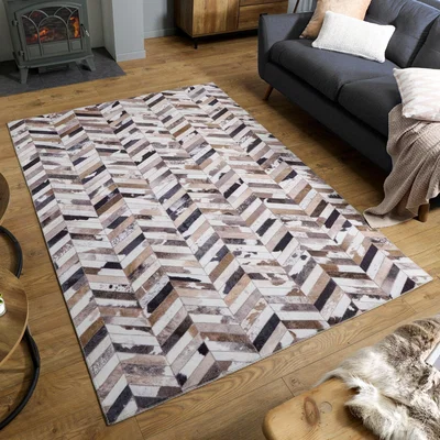 Dunelm Jesse Rug Brown
