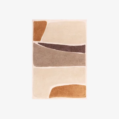 Danetti Calico cream and mocha textured medium rug