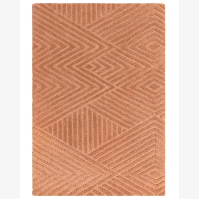 Danetti Abstract Point terracotta textured medium rug