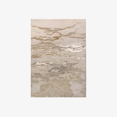 Danetti Perla Large Easy Living Textured Rug Soft Gold Metallics
