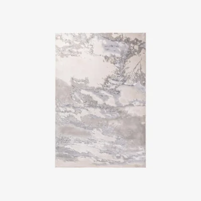 Danetti Perla Medium Easy Living Textured Rug Soft Silver Metallics