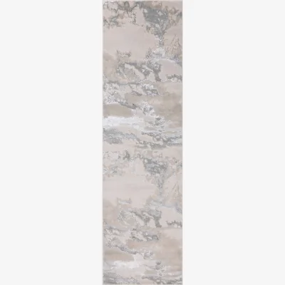 Danetti Perla soft silver textured runner rug