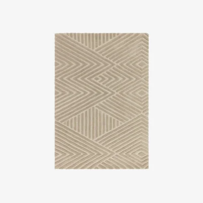 Danetti Abstract Point mocha textured large rug