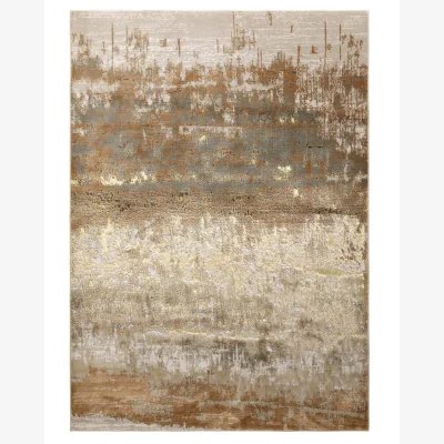 Danetti Sepia mixed metallics textured small rug