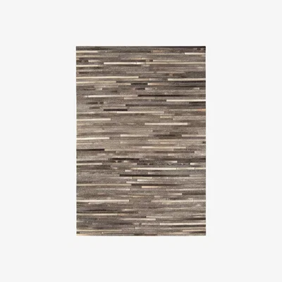 Furniture Village Dakota Leather/Cowhide Rug Large - Grey