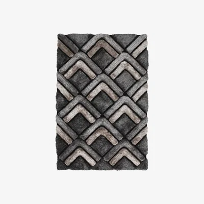Furniture Village Noble House Chevron Rug - 120cm-x-170cm - Grey
