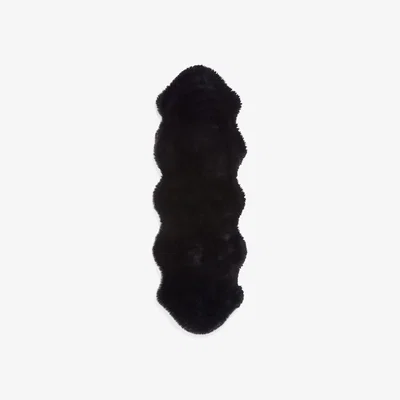 Furniture Village Teddy Double Sheepskin Rug - Black