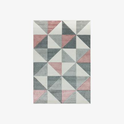 Furniture Village Sketch Cubic Pink Rug - 160cm-x-230cm