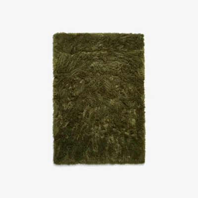 Furniture Village Alpine Plush Rug - 120cm-x-170cm - Olive